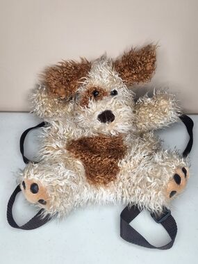 Plush Puppy Dog Backpack | Soft Stuffed Animal Backpack | Adjustable Straps